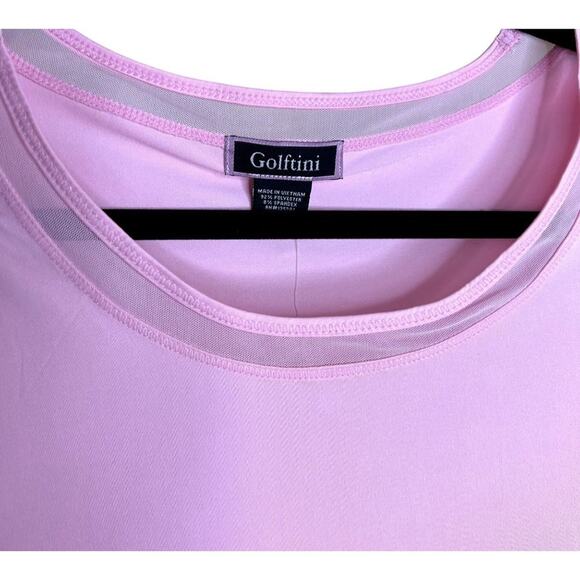 Golftini Golf Top Polo Shirt Women Medium Pink Long Sleeve UPF 30 Sun Protection - Picture 11 of 13